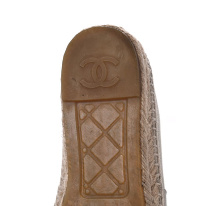 Chanel Canvas Grosgrain CC Espadrilles 39 Beige Black 13 of 19