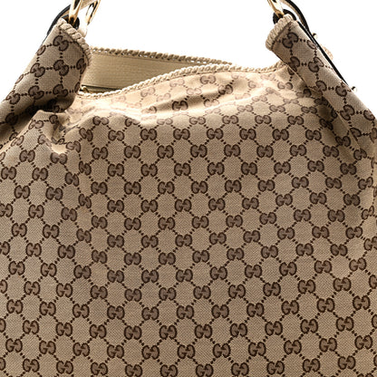 Gucci Monogram Large Horsebit Chain Hobo Off White 8 of 10