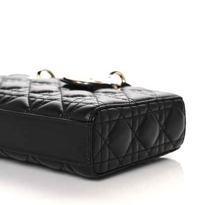 Christian Dior Lambskin Cannage Lady D-Joy Black 10 of 11