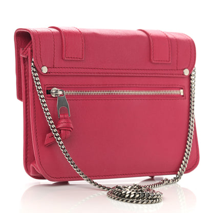 Proenza Schouler Lambskin PS1 Large Chain Wallet Raspberry 3 of 9
