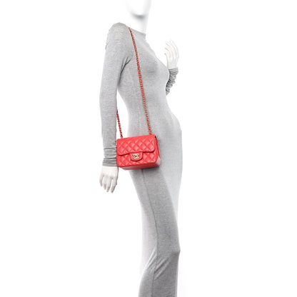 Chanel Lambskin Quilted Mini Square Flap Red 2 of 11
