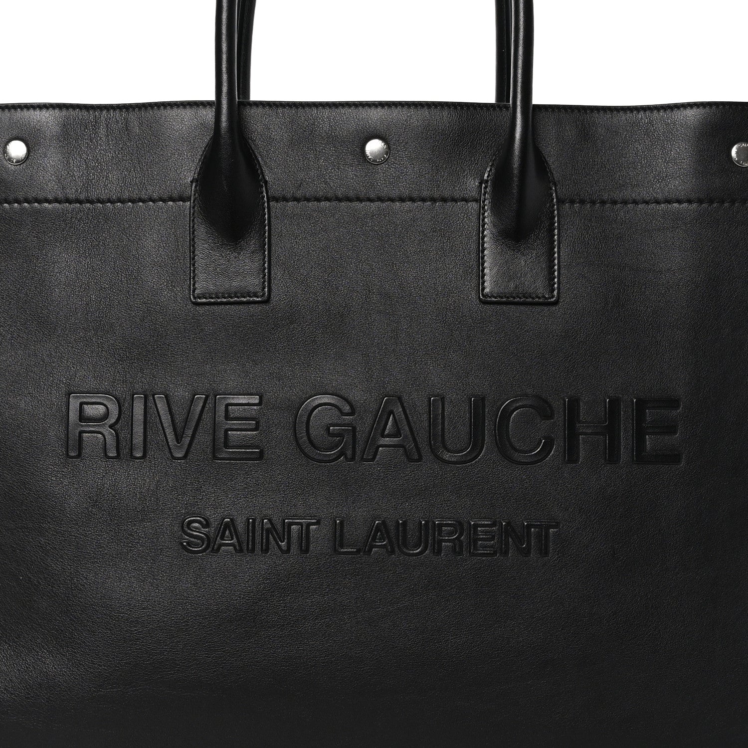 Saint Laurent Vitello Rive Gauche Large Tote Black 8 of 10