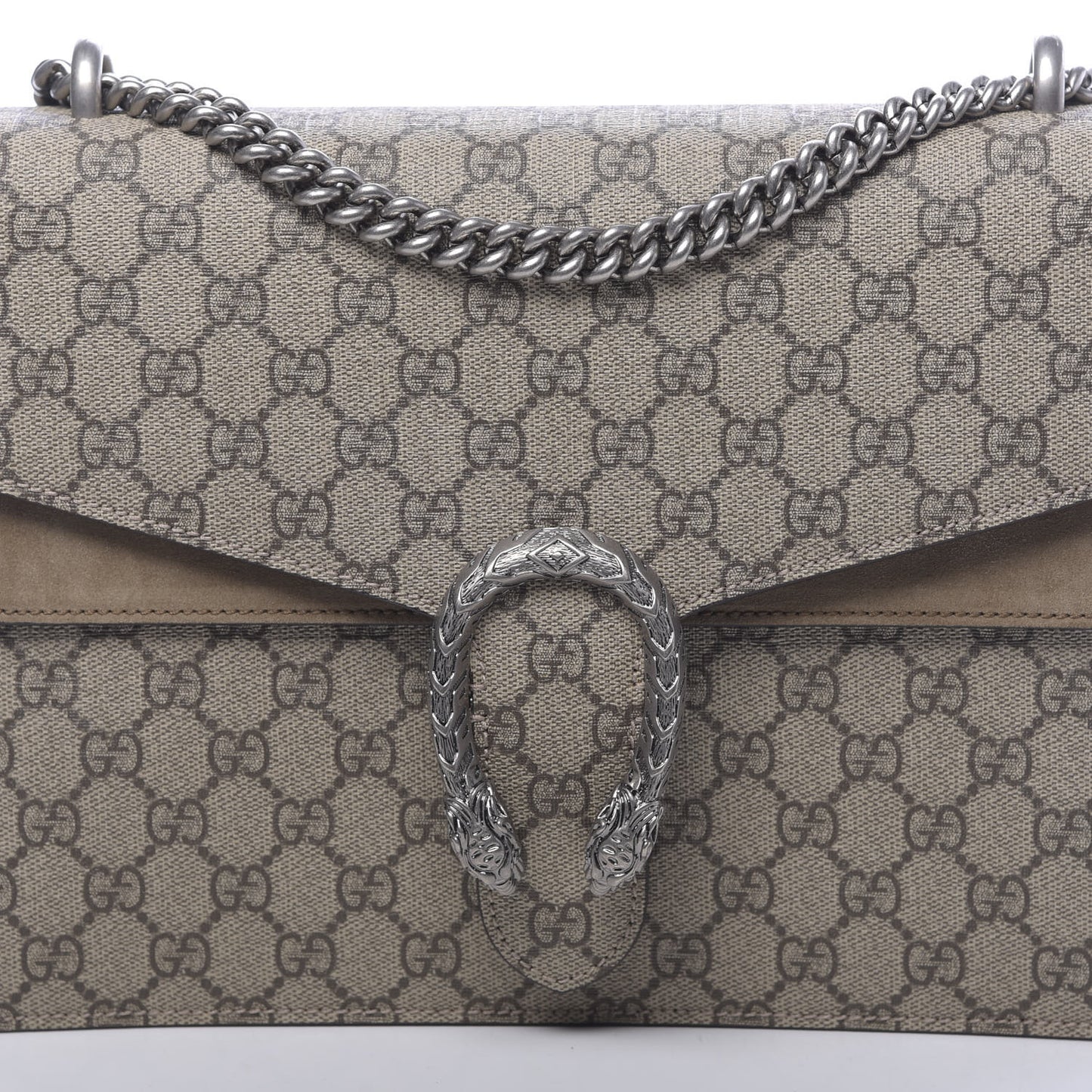 GG Supreme Monogram Medium Dionysus Shoulder Bag Taupe