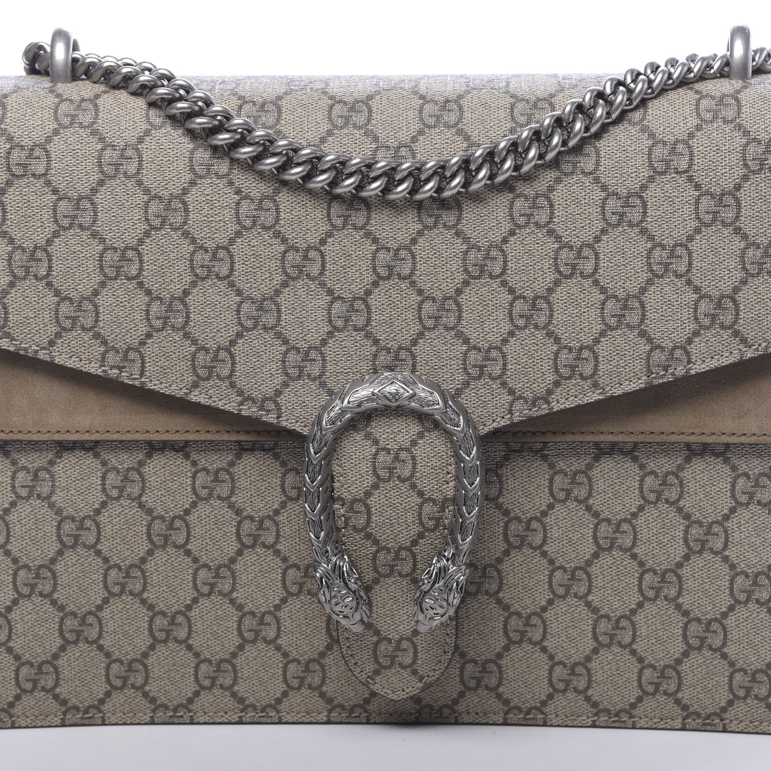 Gucci GG Supreme Monogram Medium Dionysus Shoulder Bag Taupe 10 of 10