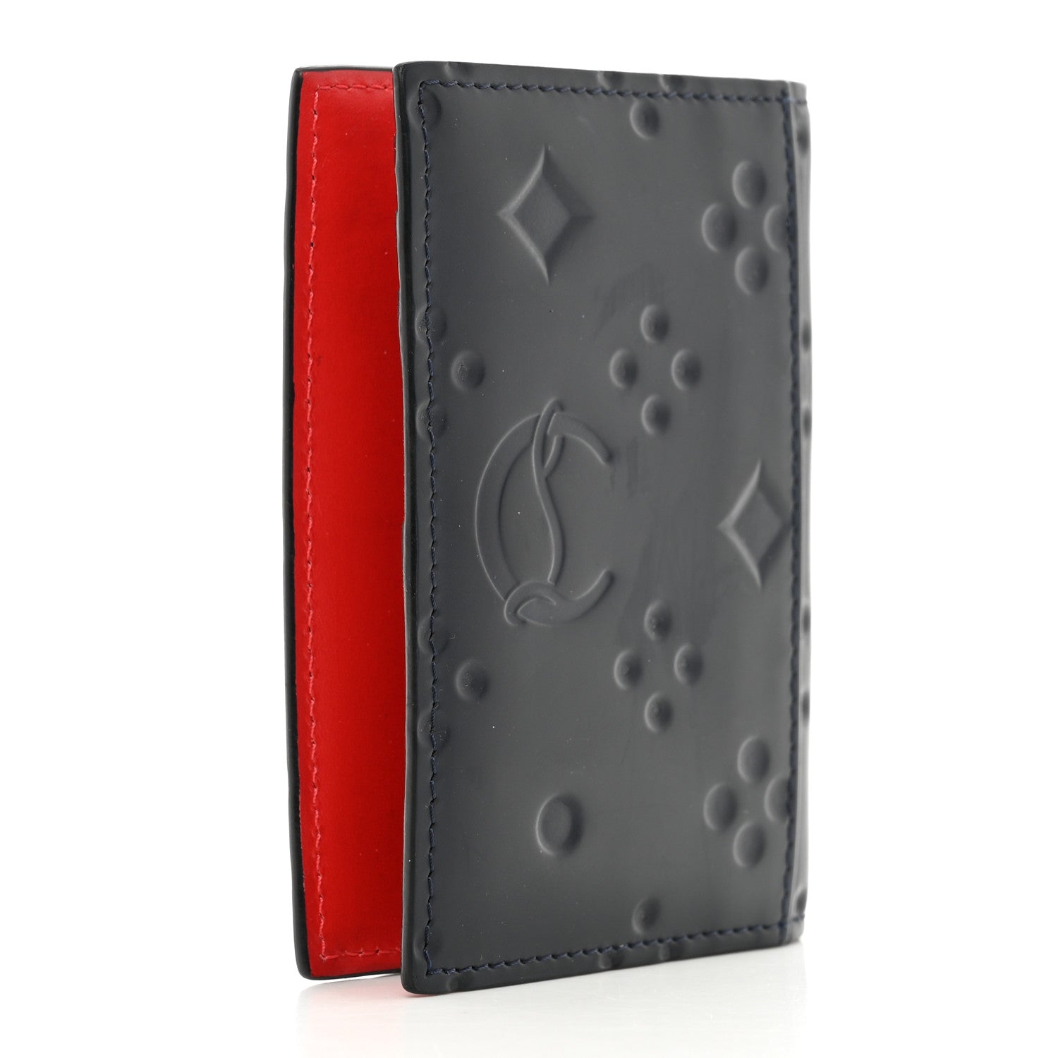 Christian Louboutin Calfskin Bi-Fold Wallet Navy 3 of 7