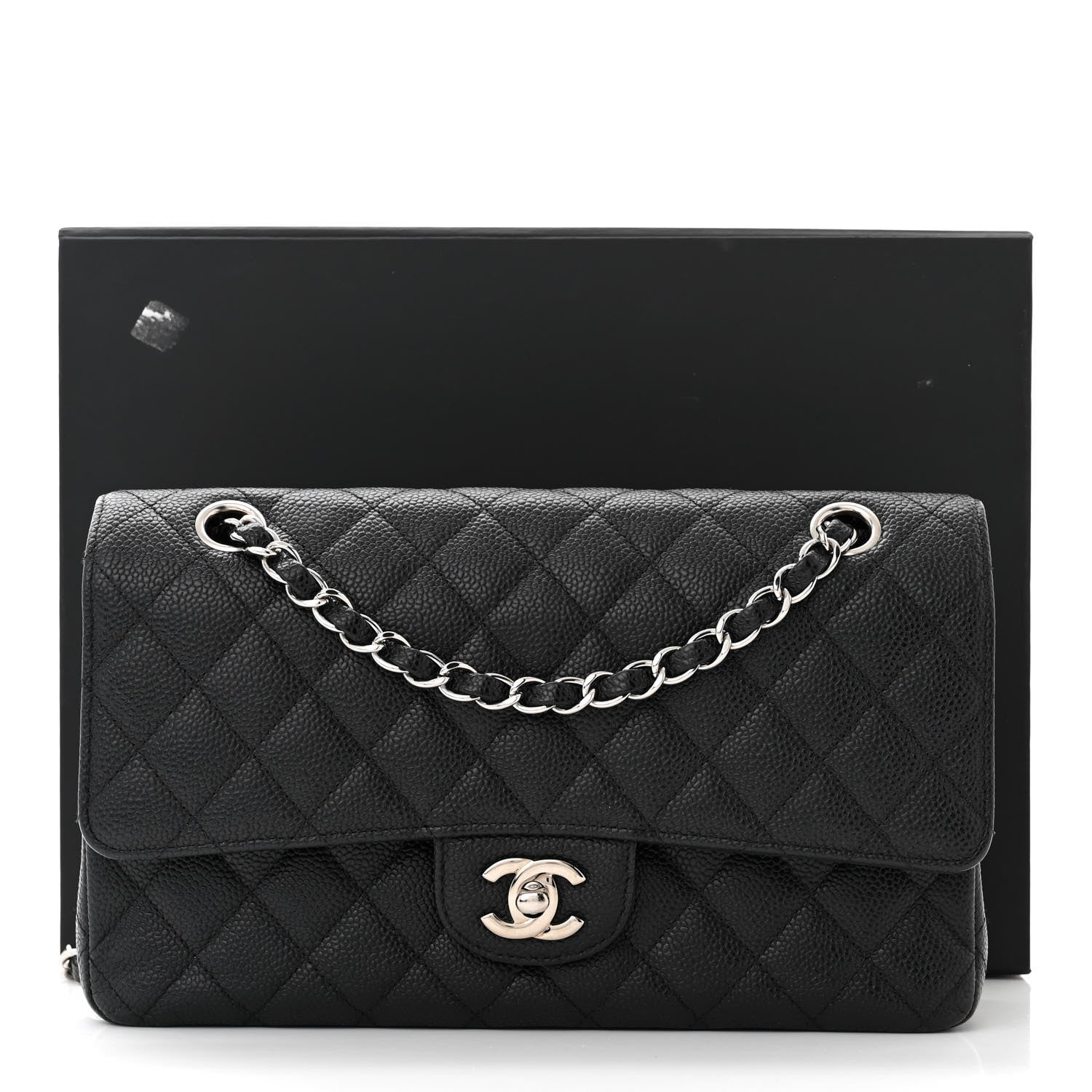 Chanel Caviar Quilted Medium Double Flap Black 11 of 11
