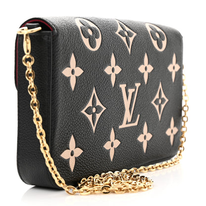 Louis Vuitton Empreinte Monogram Giant Felicie Pochette Black Beige 4 of 12