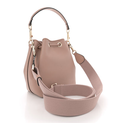 Valentino Garavani Calfskin Vlogo Small Loco Drawstring Bucket Bag Rose Cannelle 3 of 10