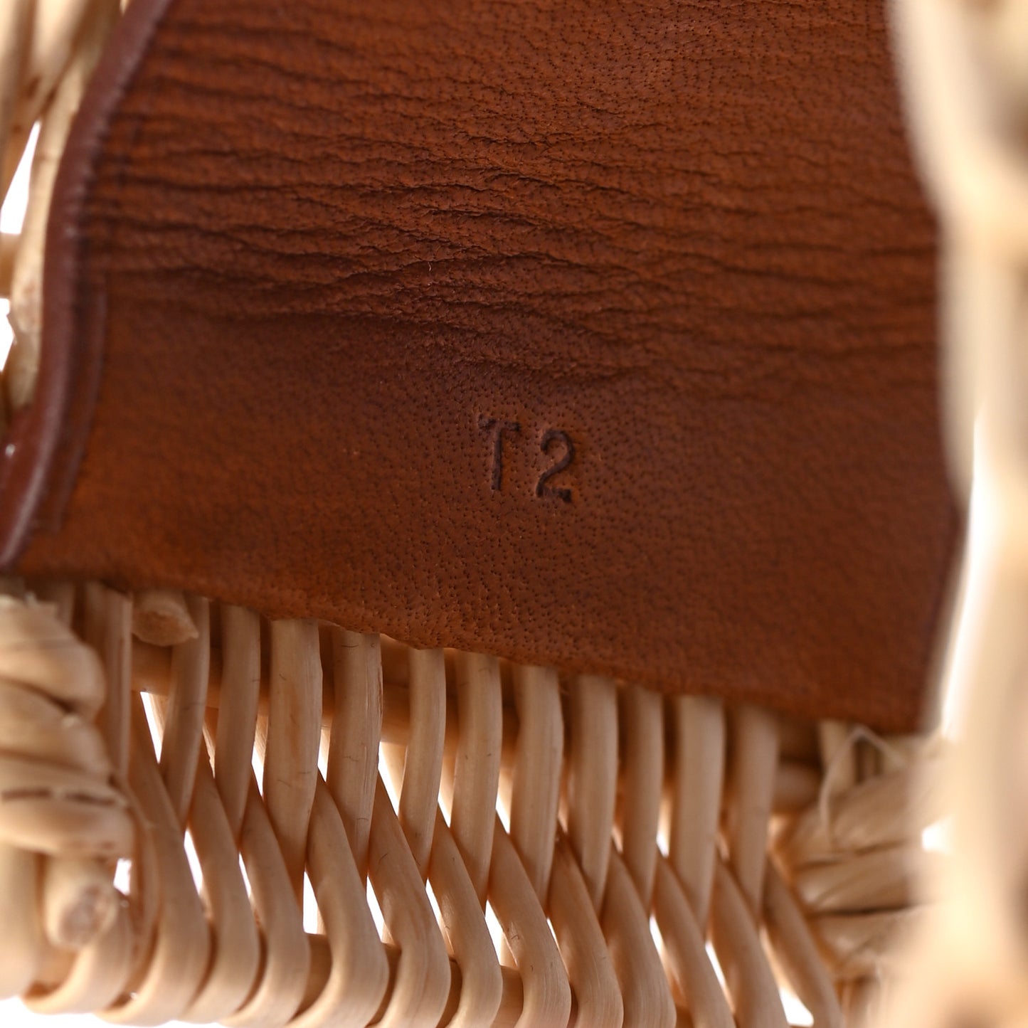 Wicker Barenia Medor Picnic Cuff Bracelet T2 Fauve
