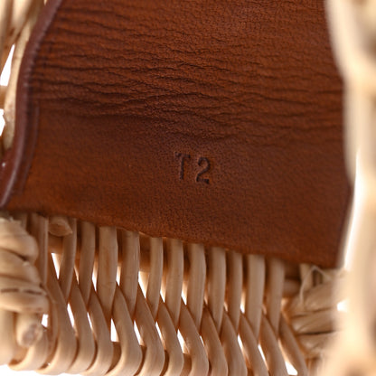 Hermes Wicker Barenia Medor Picnic Cuff Bracelet T2 Fauve 5 of 5