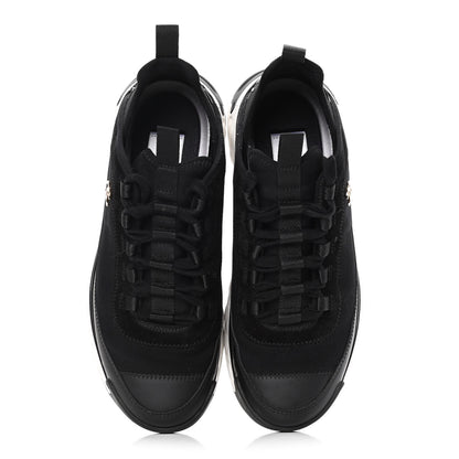 Chanel Velvet Calfskin Mixed Fibers CC Sneakers 38 Black 5 of 10