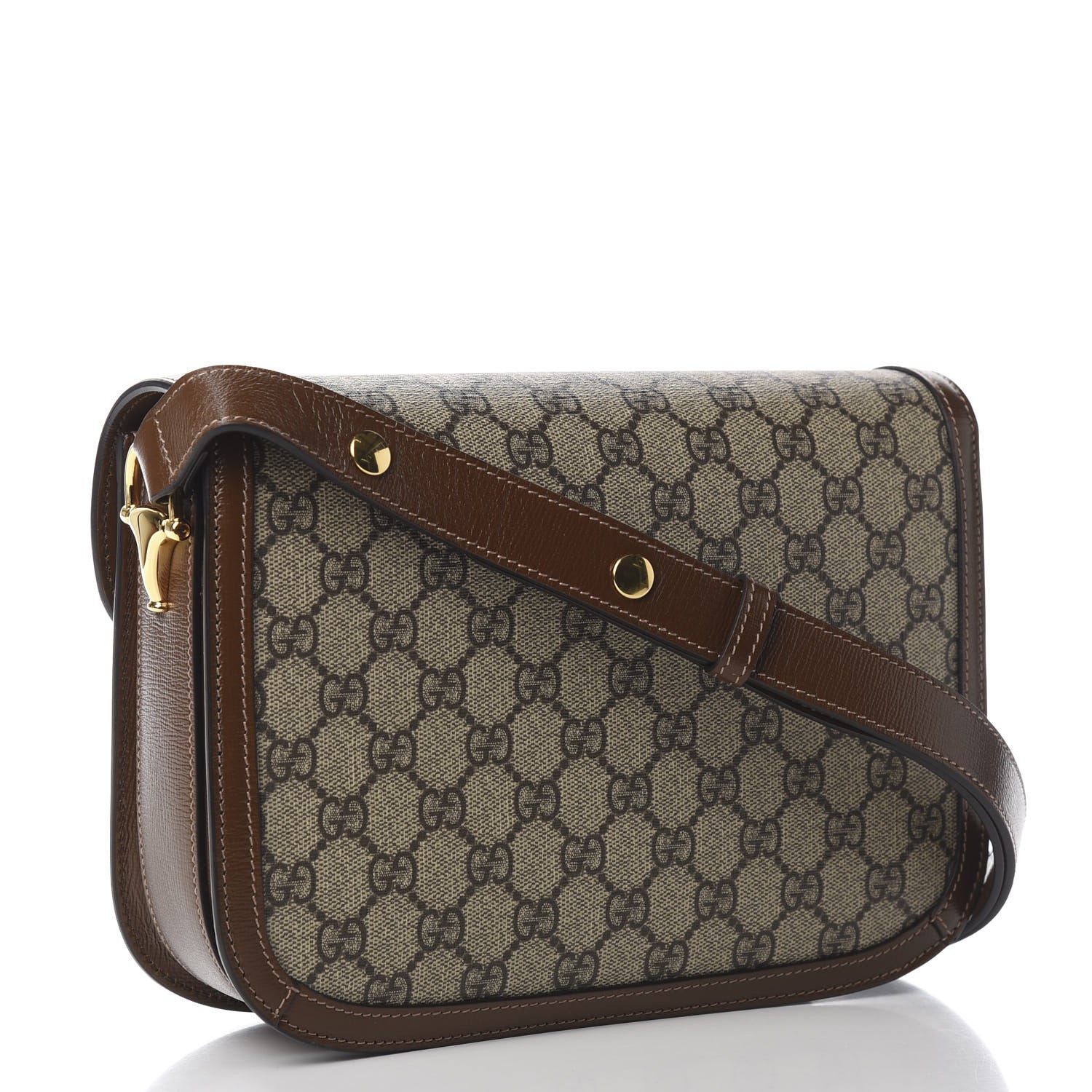 Gucci GG Supreme Monogram Horsebit 1955 Shoulder Bag Beige Brown Sugar 2 of 10