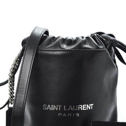 Saint Laurent Lambskin Small Teddy Bucket Bag Black 7 of 7