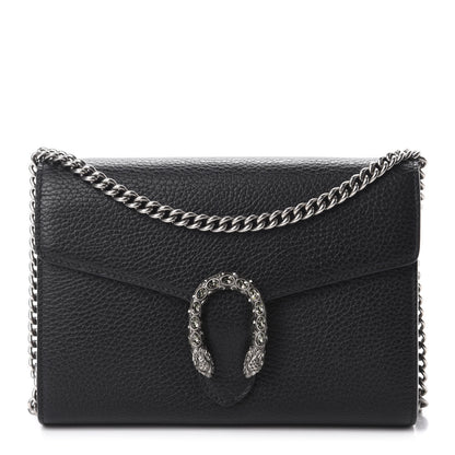 Gucci Calfskin Mini Dionysus Chain Wallet Black 1 of 11