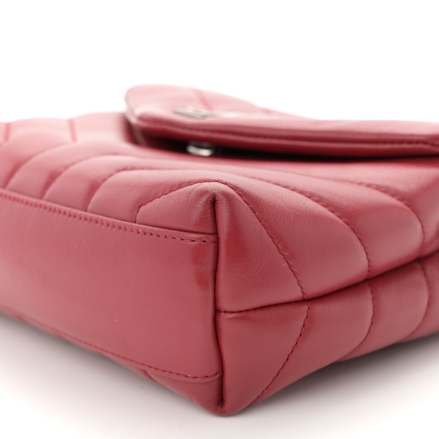 Saint Laurent Calfskin Y Quilted Monogram Toy Loulou Crossbody Bag New Lipstick 10 of 12