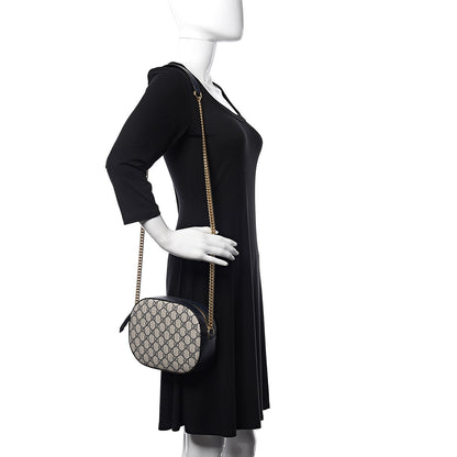 Gucci GG Supreme Monogram Mini Chain Shoulder Bag Beige Blue 2 of 12