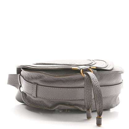 Chloe Calfskin Medium Marcie Round Crossbody Bag Cashmere Grey 4 of 10