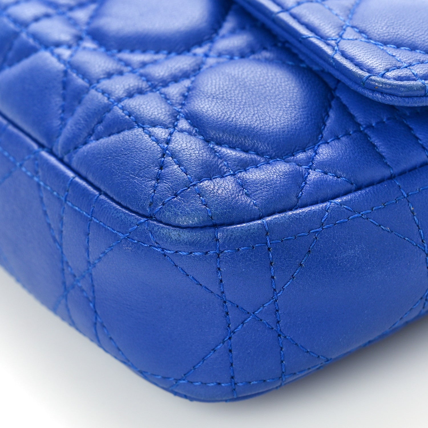 Christian Dior Lambskin Cannage Miss Dior Promenade Pouch Blue 11 of 11