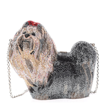 Judith Leiber Crystal Yorkie Charlie Perla Minaudiere Clutch 1 of 11