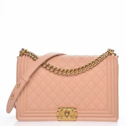 Chanel Caviar Quilted New Medium Boy Flap Beige Clair 1 of 8