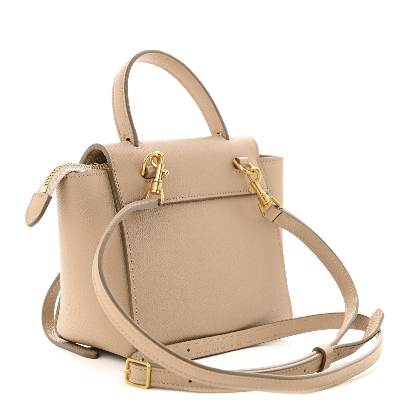 Grained Calfskin Pico Belt Bag Light Taupe