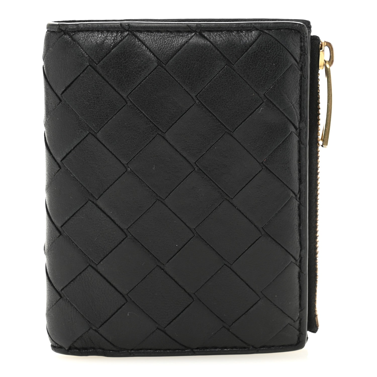 Bottega Veneta Nappa Intrecciato Bifold Zip Wallet Black 1 of 8