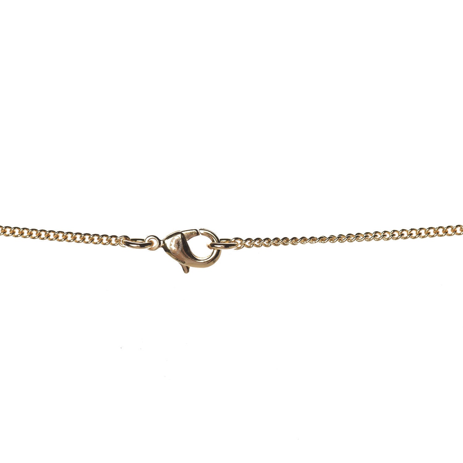 Chanel Metal CC Paris Button Necklace Gold 4 of 6