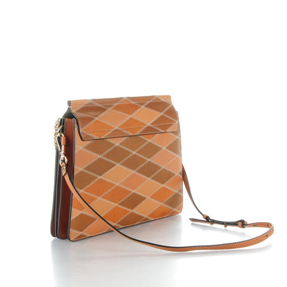 Chloe Calfskin Patchwork Medium Faye Shoulder Bag Caramel 3 of 8