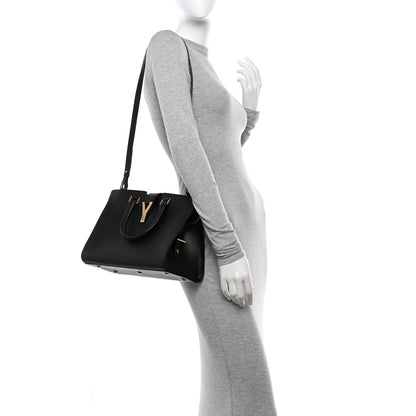 Saint Laurent Textured Calfskin Small Classic Y Cabas Black 2 of 14