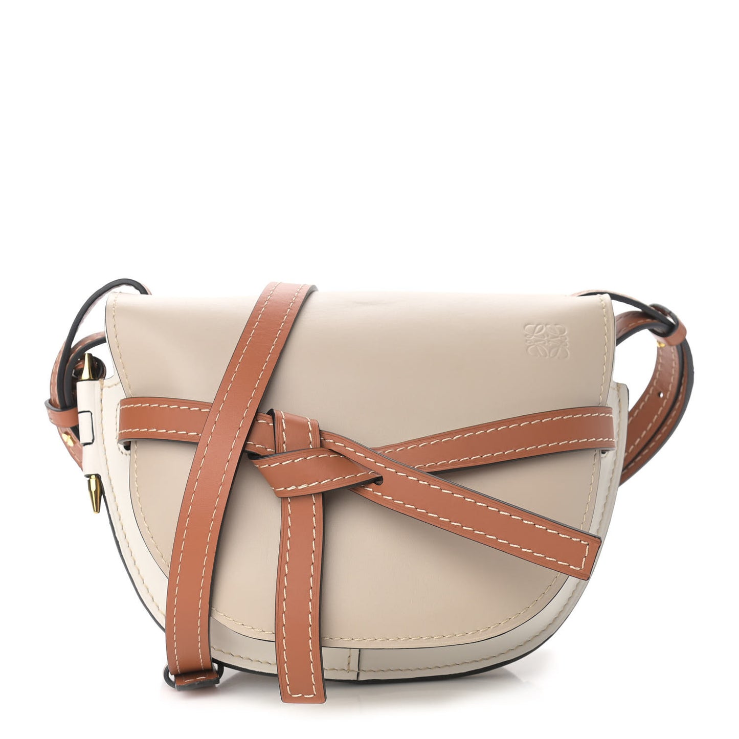 Calfskin Gate Crossbody Bag Ghost Light Ghost