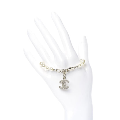 Chanel Graduated Pearl Crystal CC Bracelet Gold 2 of 4