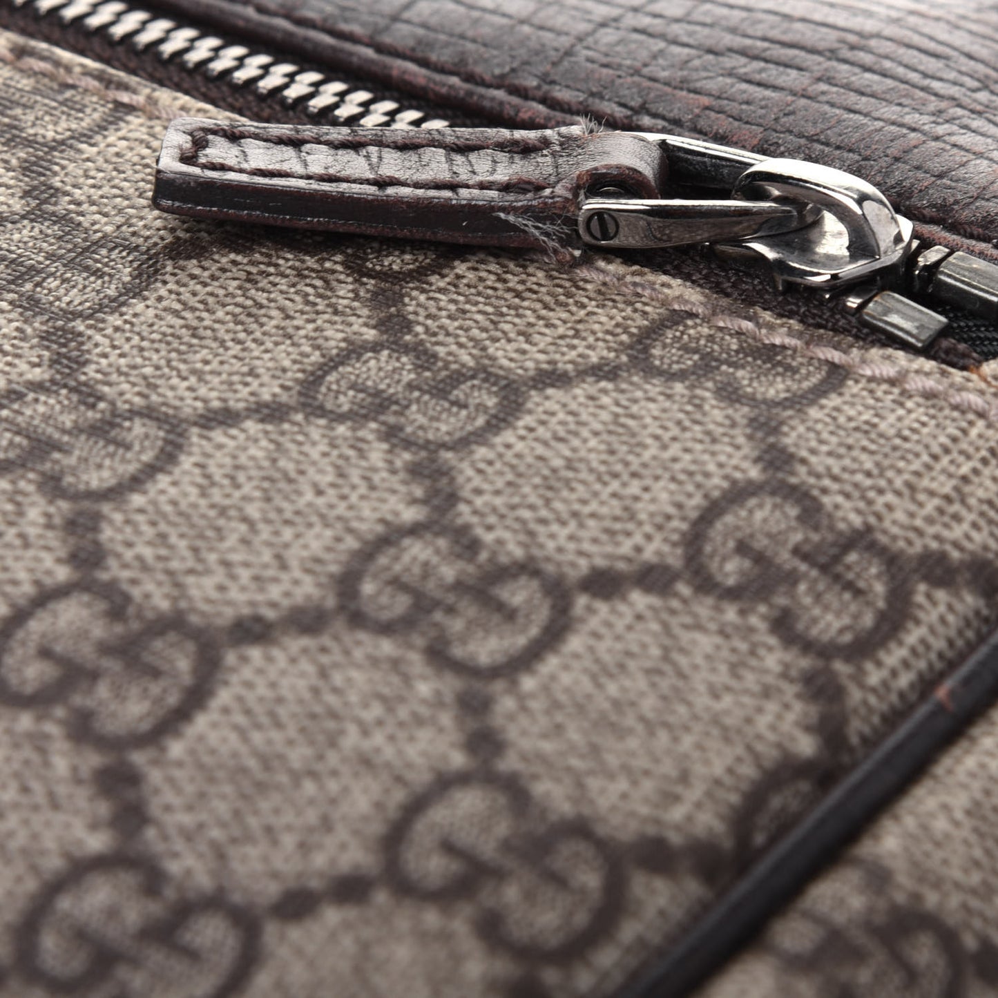 GG Plus Monogram Shoulder Bag Dark Brown