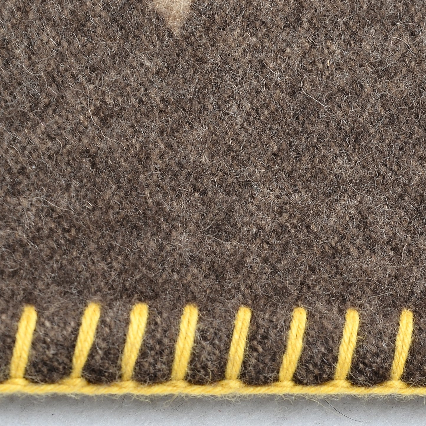Wool Angora Monogram Blanket Marron