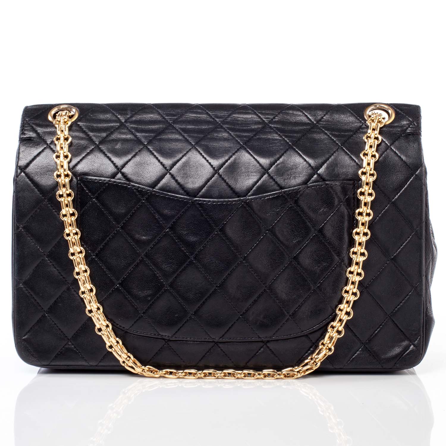 Chanel Lambskin Medium Mademoiselle Chain Double Flap Black 4 of 9