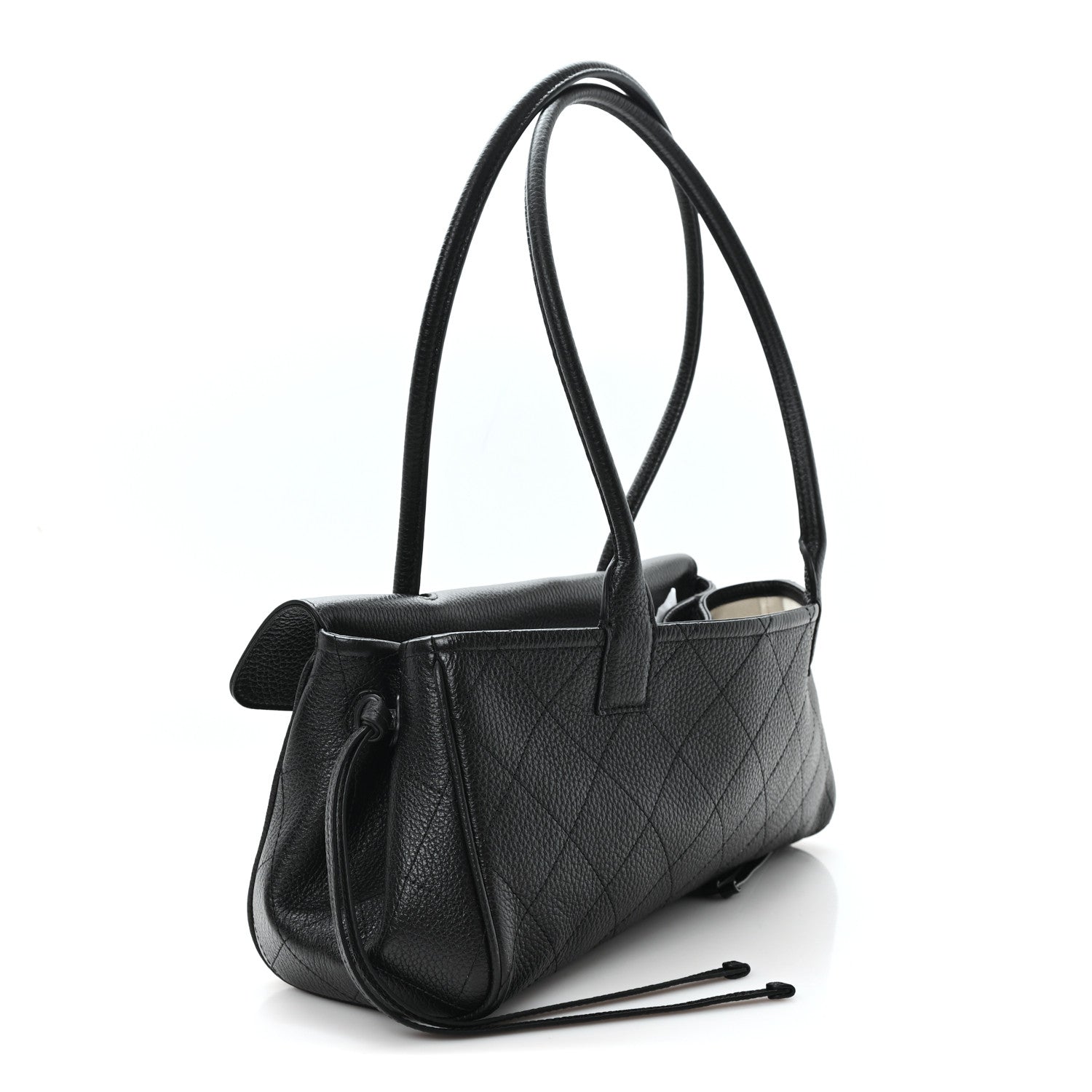 Chanel Grained Calfskin Stitched Urban Essentials Small Shopping Bag Black 3 of 10