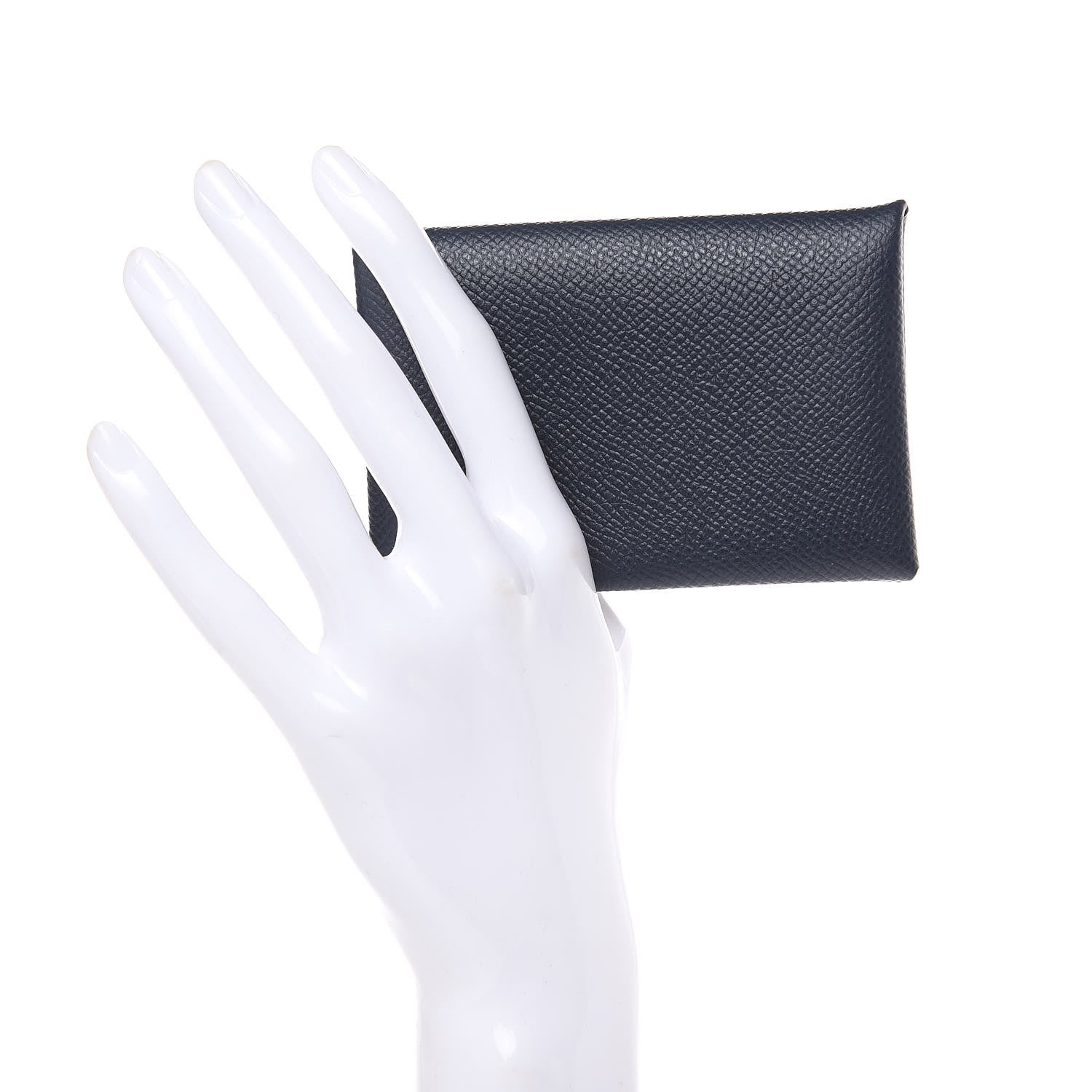 Hermes Epsom Calvi Card Case Bleu Nuit 3 of 7