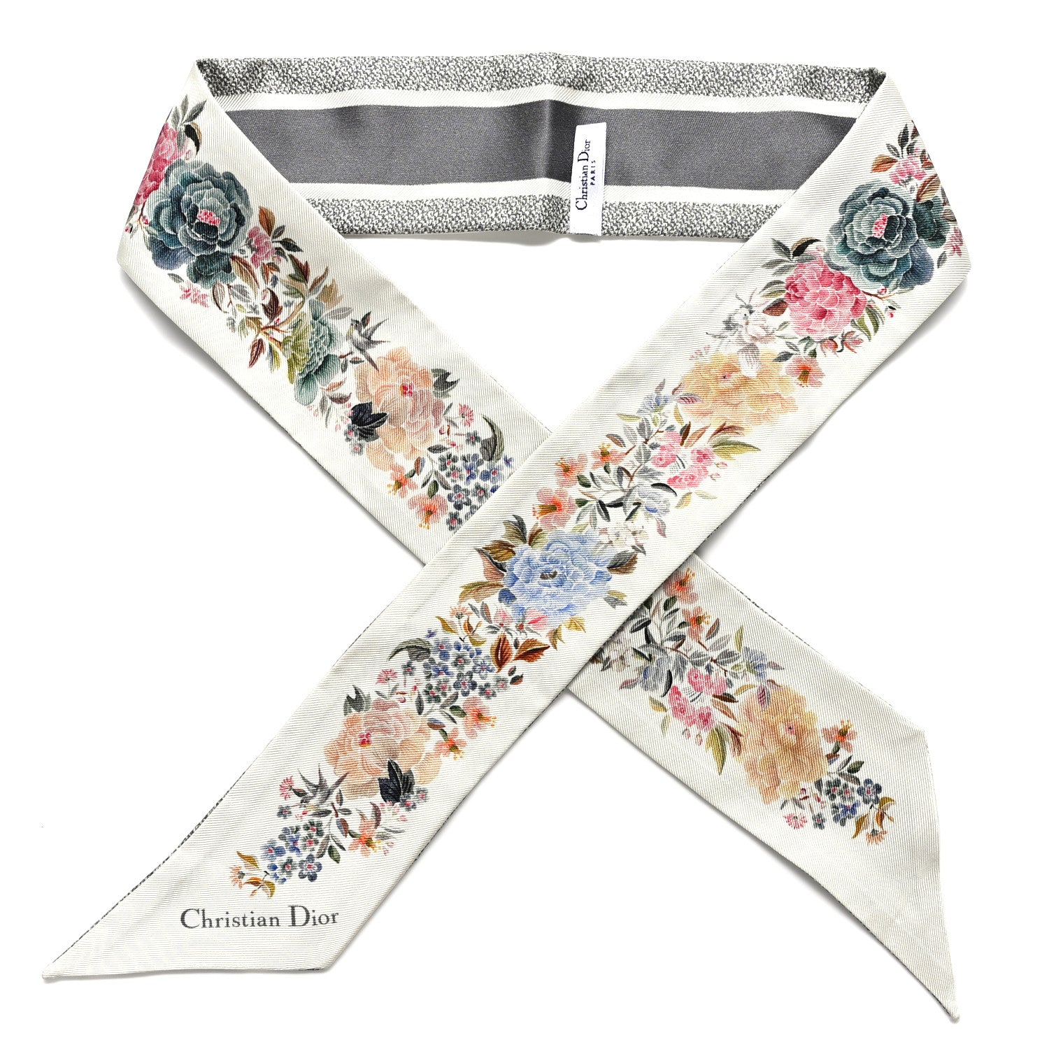 Christian Dior Silk Floral Mitzah Scarf Multicolor 1 of 4
