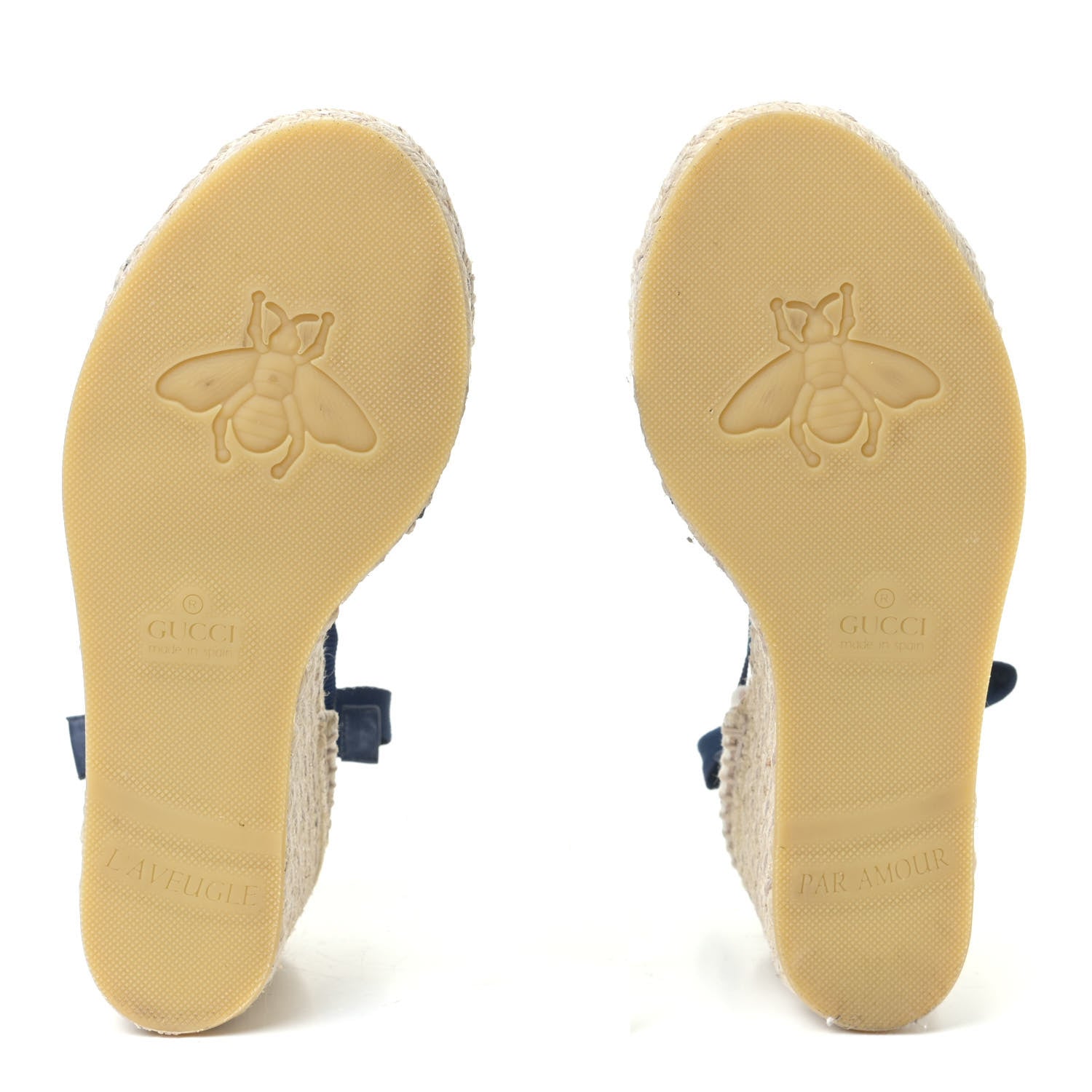 Gucci Canvas Sylvie Web Ankle Wrap Espadrille Wedge Sandals 36.5 Mystic White Hibiscus Red Maritime 4 of 6