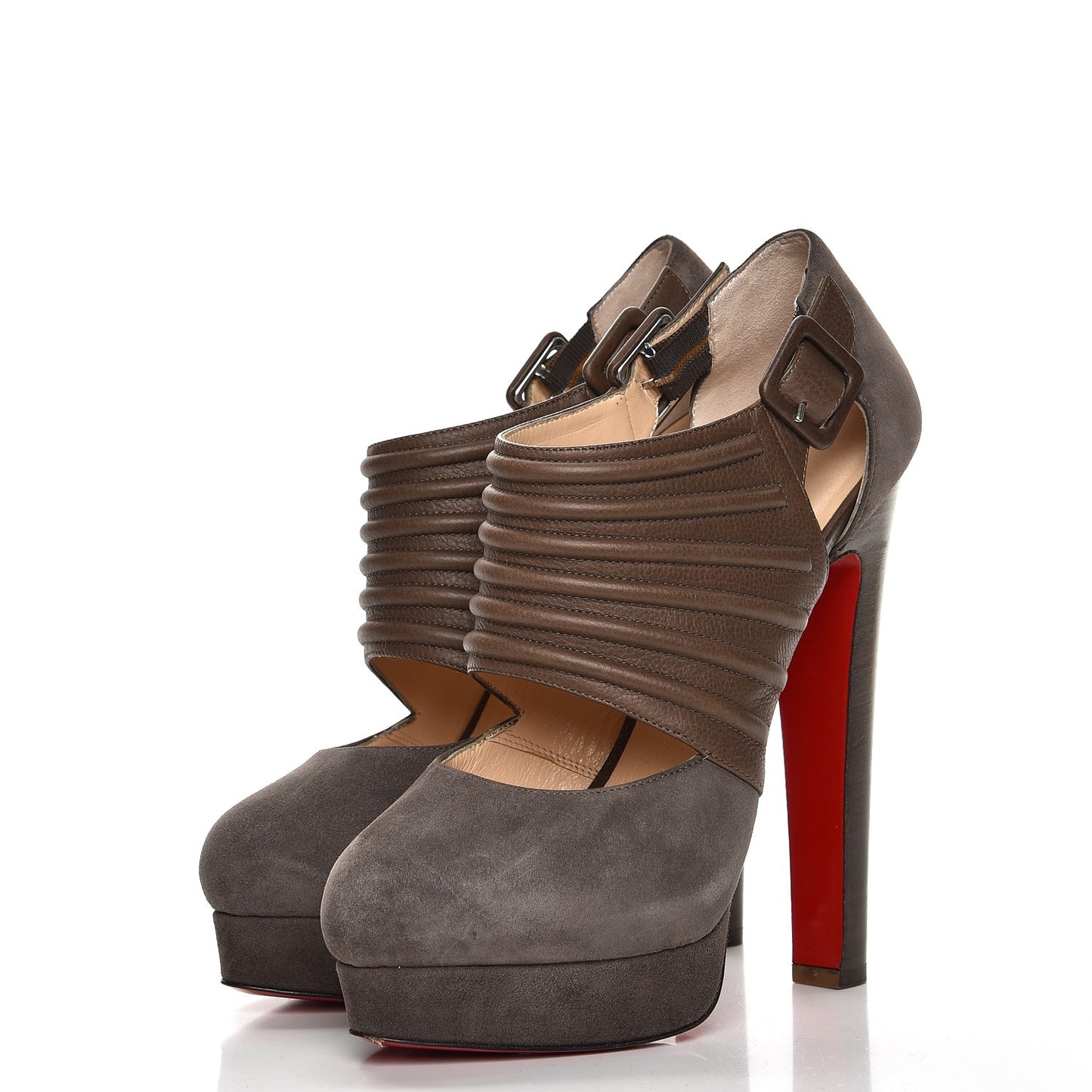 Suede Calfskin Bye Bye 160 Cutout Ankle Booties 39 Taupe
