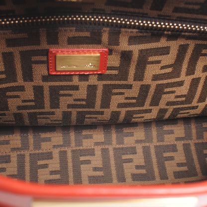 Fendi Corda Zucca Large Peekaboo Iconic Satchel Natural Pumpkin 7 of 9