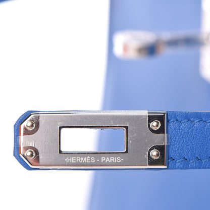 Hermes Swift Kelly Pochette Clutch Bleu Zellige 21 of 23