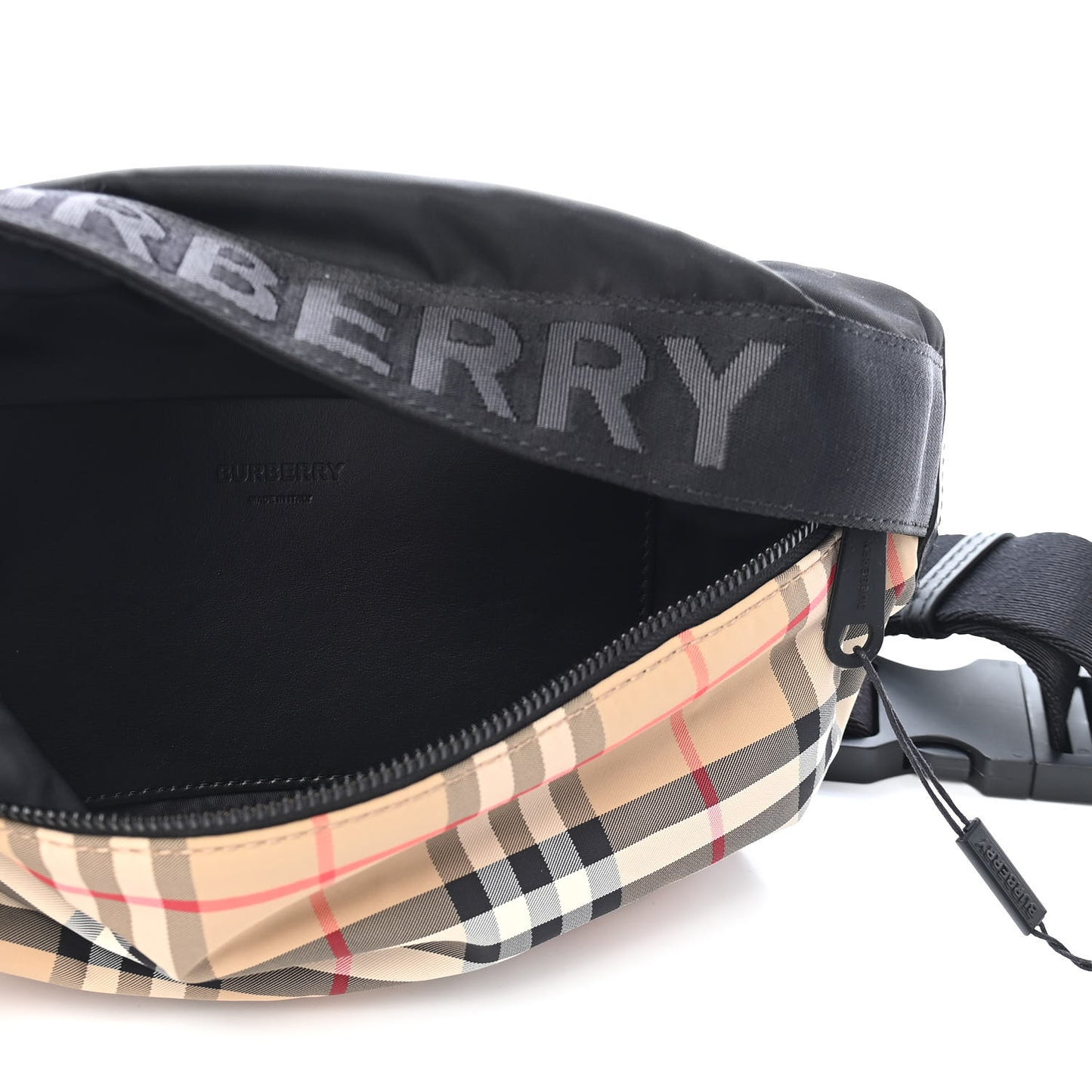 Nylon Vintage Check Sonny Bum Bag Archive Beige Black