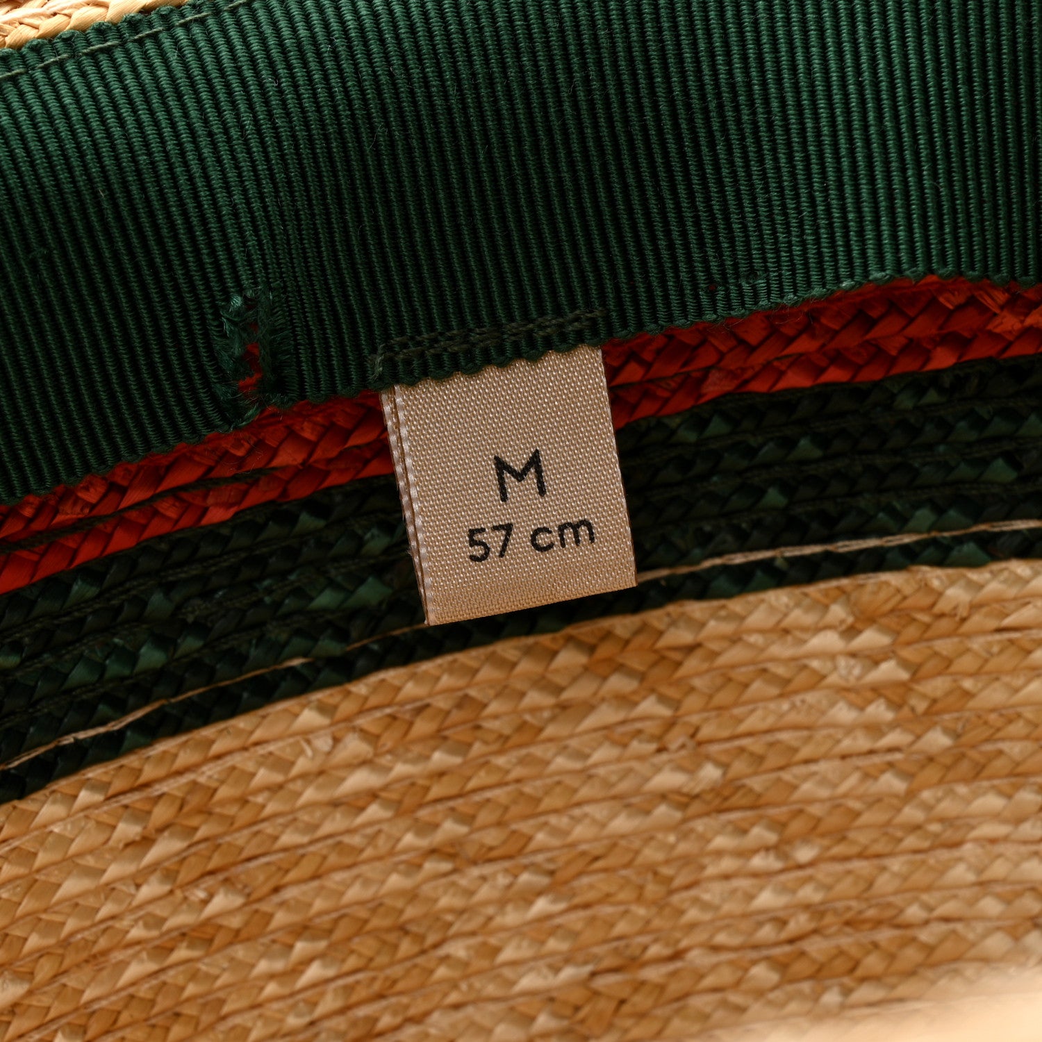 Gucci Abaca Straw Web Fedora Hat M 9 of 11
