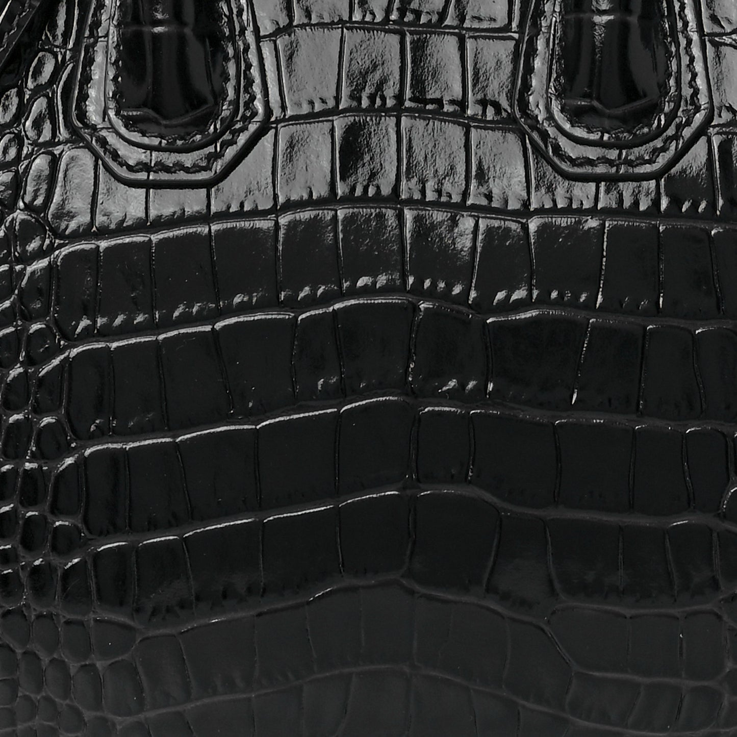 Calfskin Crocodile Embossed Mini Antigona Deep Blue