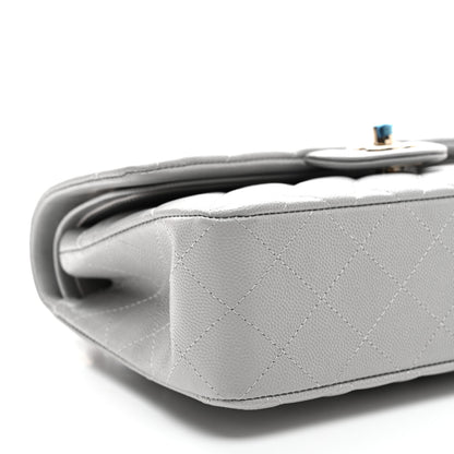 Chanel Caviar Quilted Small Double Flap Grey 8 of 9
