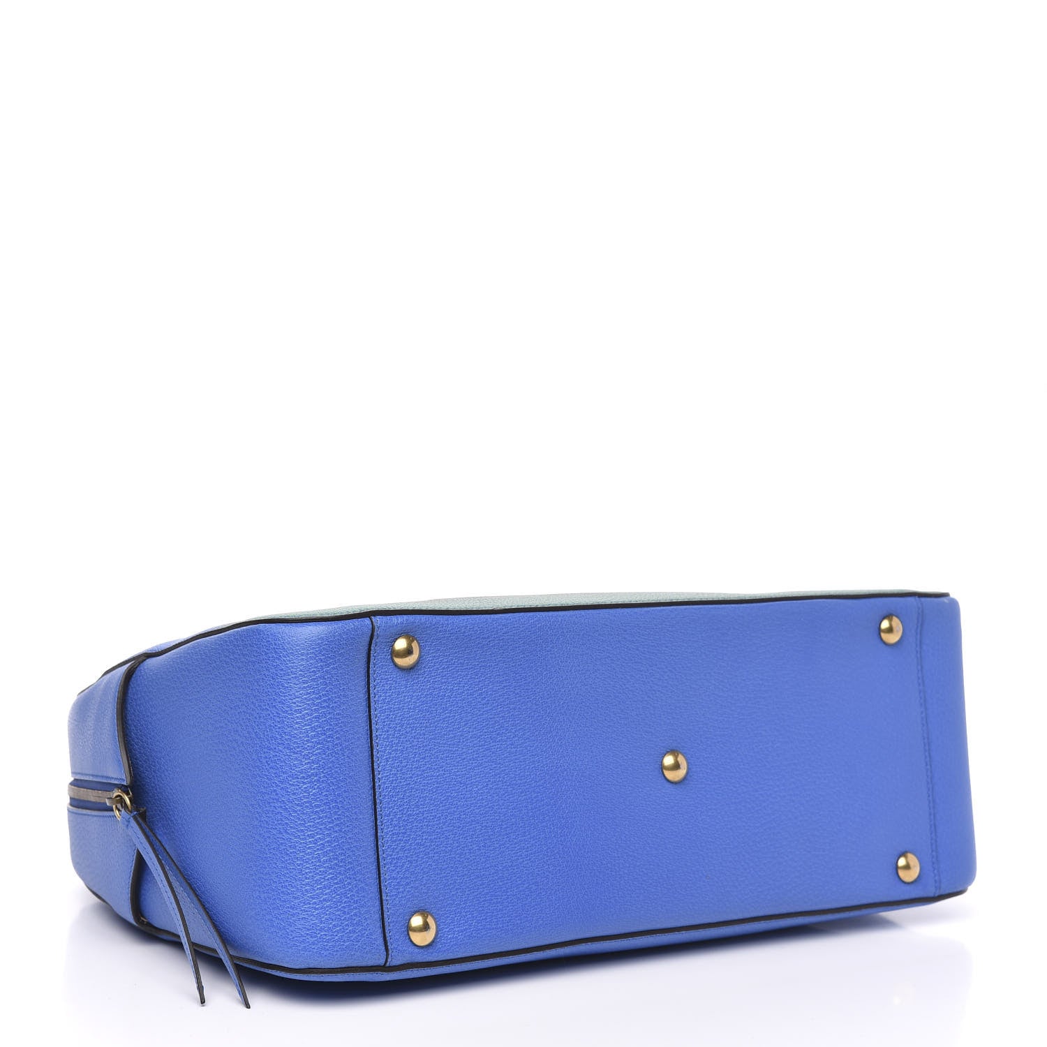 Gucci Calfskin Tiger Print Duffle Blue 4 of 14