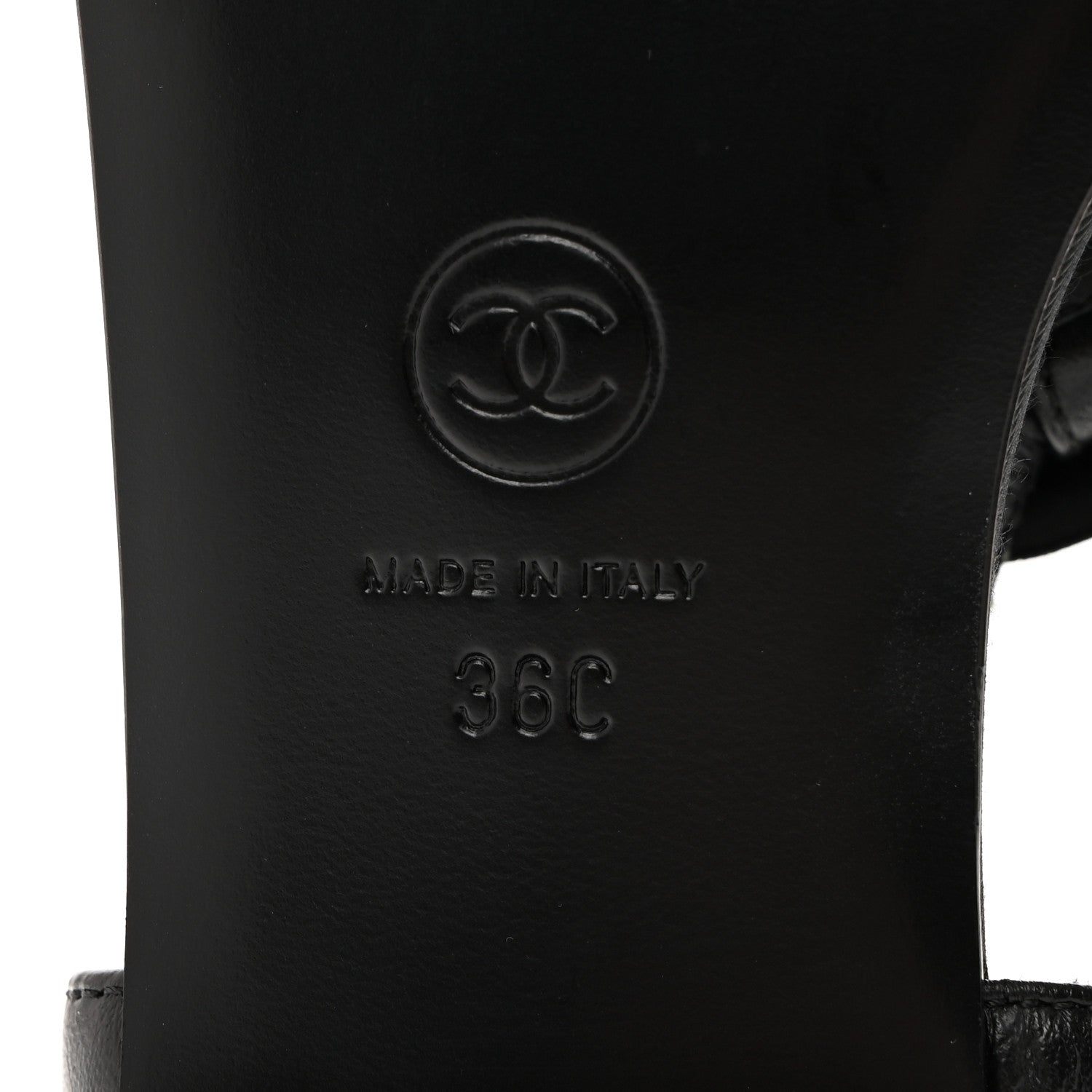 Chanel Lambskin Camellia Thong Sandals 36 Black 7 of 8