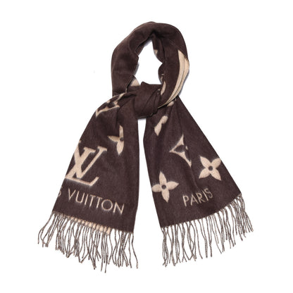 Louis Vuitton Cashmere Monogram Reykjavik Scarf Brown 1 of 4