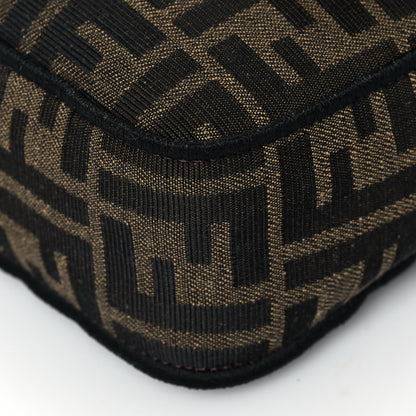 Fendi Fabric Jacquard FF 1974 Medium Baguette Tobacco Moro Black 8 of 12