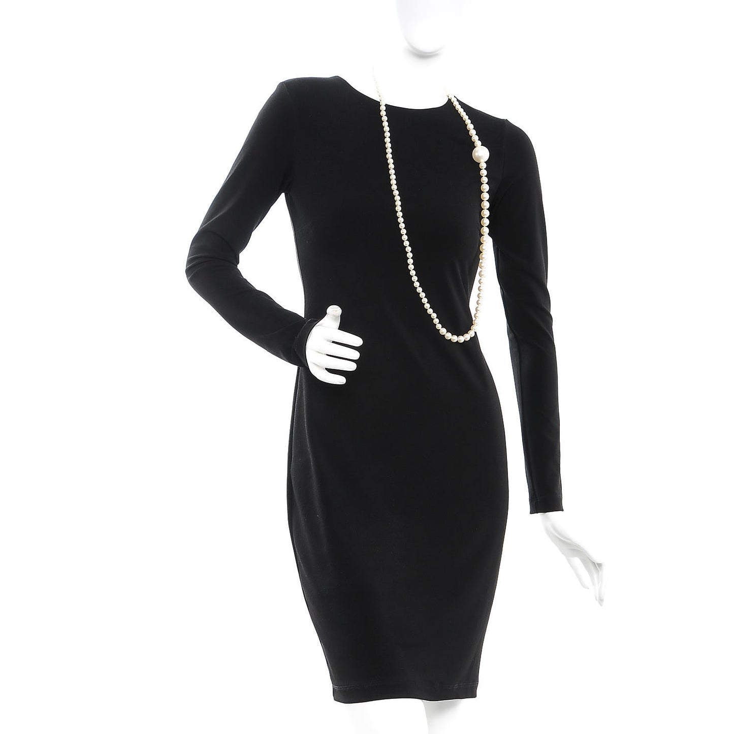 Pearl CC Long Necklace Gold